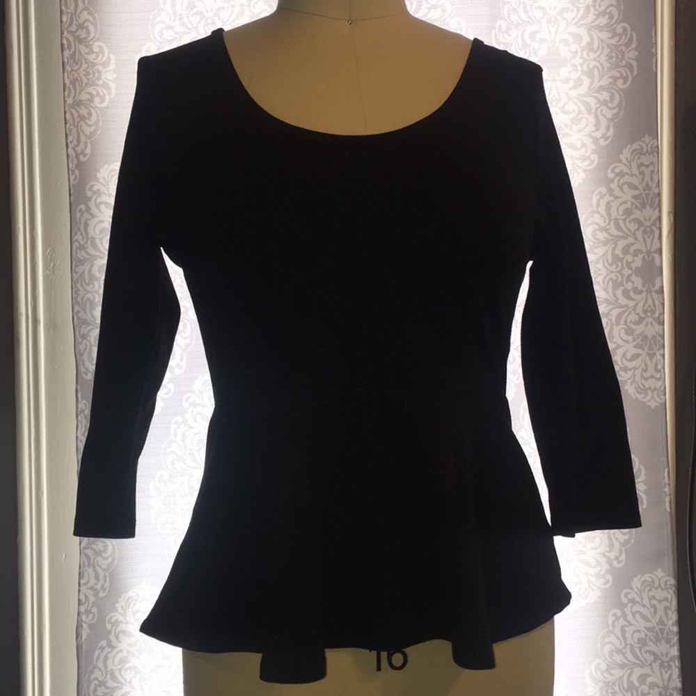 Black Peplum Shirt